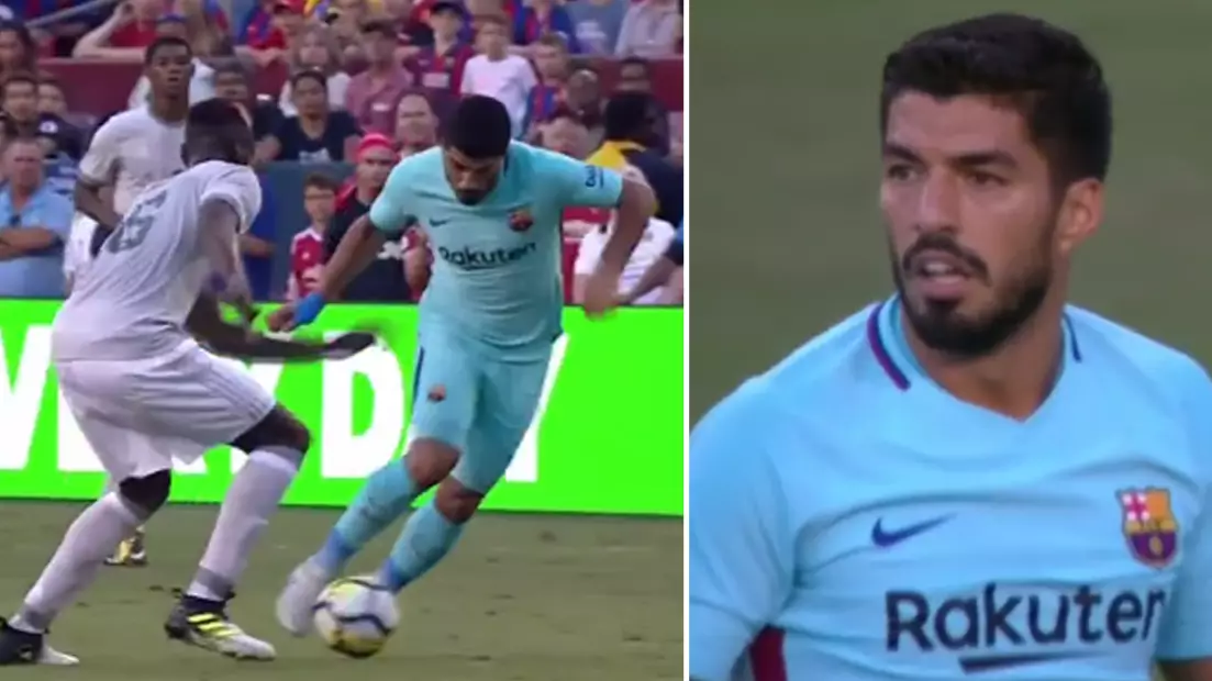 WATCH: Luis Suarez's Diving Antics During Friendly Against Manchester United Are Ridiculous 