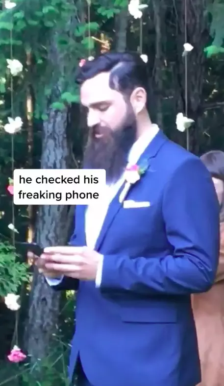 The bride shared the moment on TikTok (