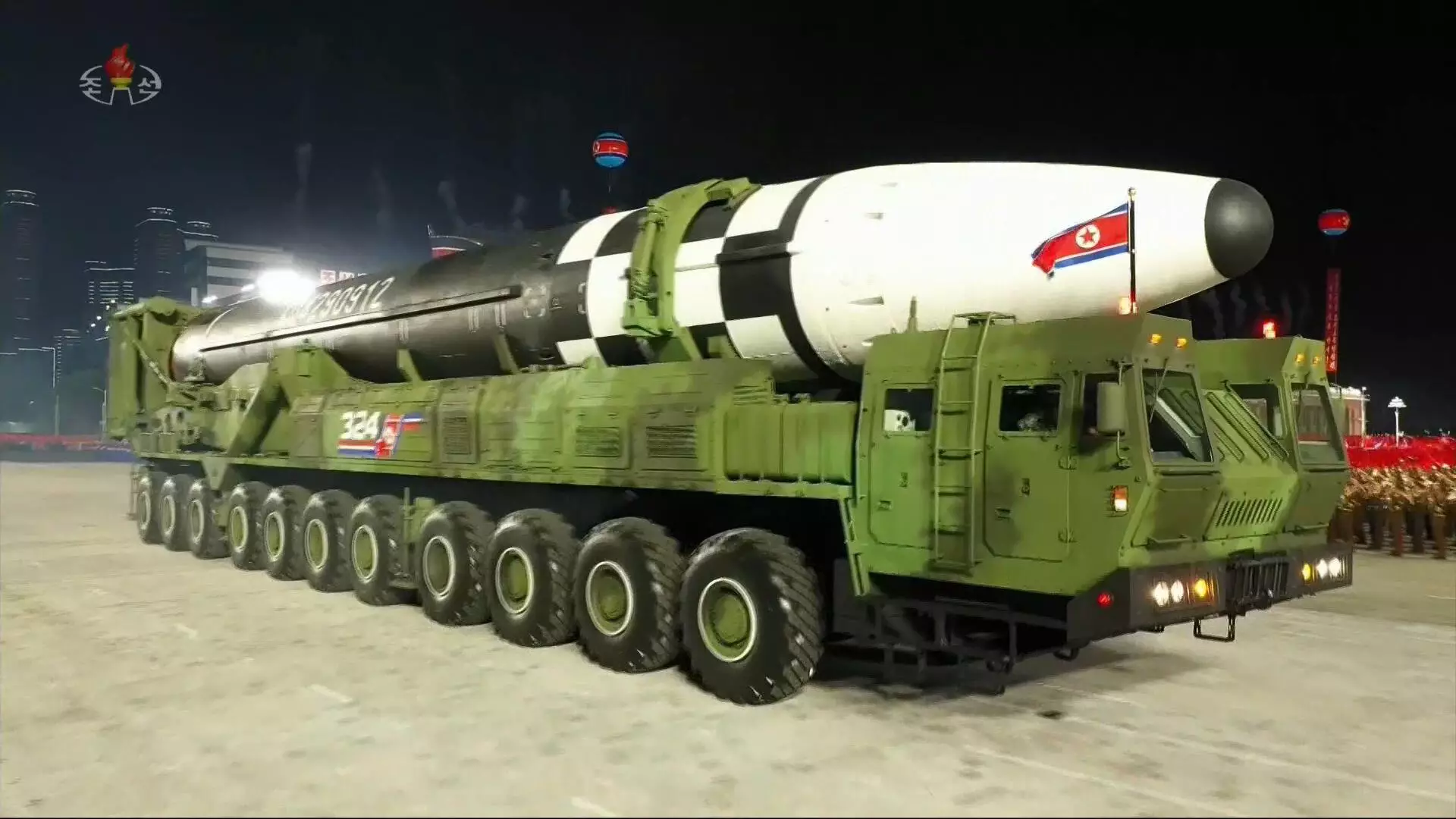A North Korean intercontinental ballistic missile paraded in 2020.