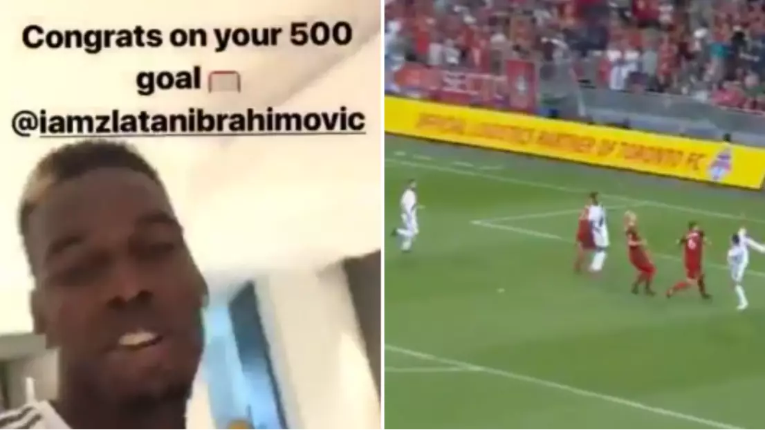 Paul Pogba Gives A Hilarious Message To Zlatan Ibrahimovic After His 500th Career Goal