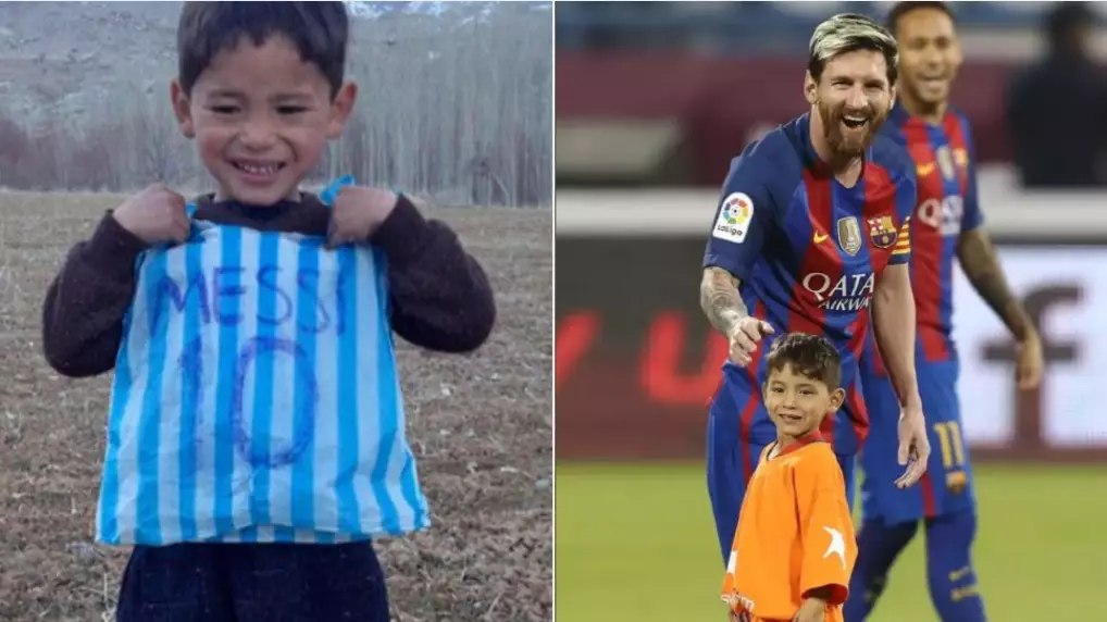 Afghan Boy Who Wore Plastic Bag Lionel Messi Shirt Forced To Flee Home By Taliban