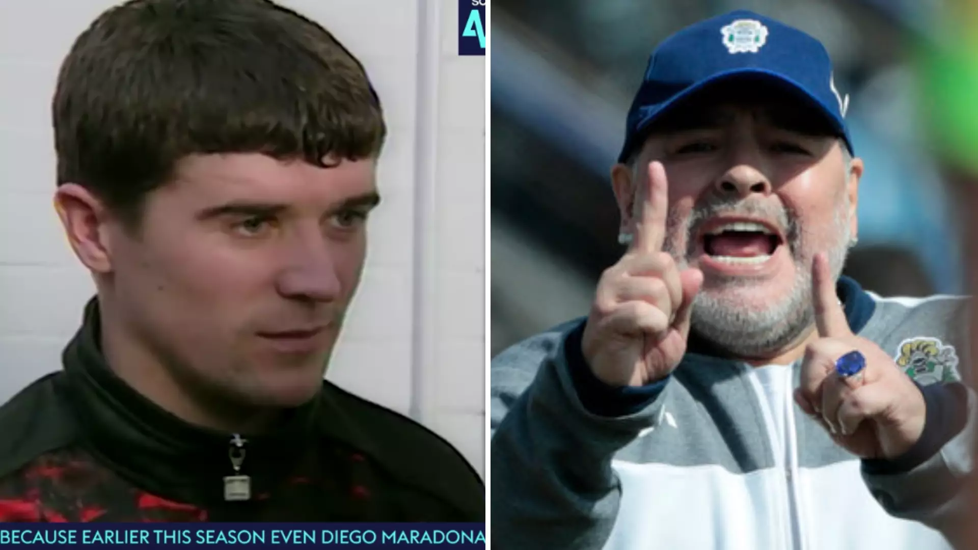 Young Roy Keane’s Reaction After Hearing Diego Maradona Praised Him Is Priceless