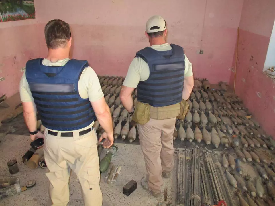 Charlie's team discover an ISIS stockpile of weapons in Al-Hamdaniya district