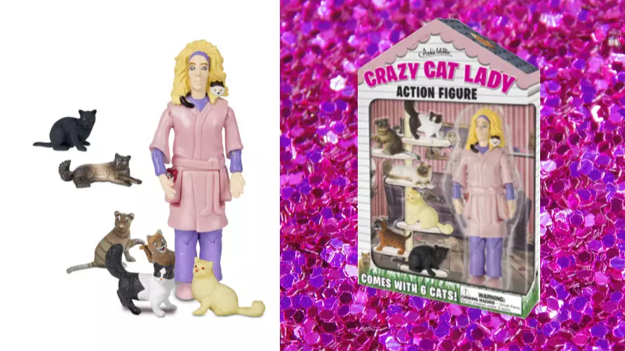 This 'Crazy Cat Lady' Action Figure Is All You Need For International Cat Day