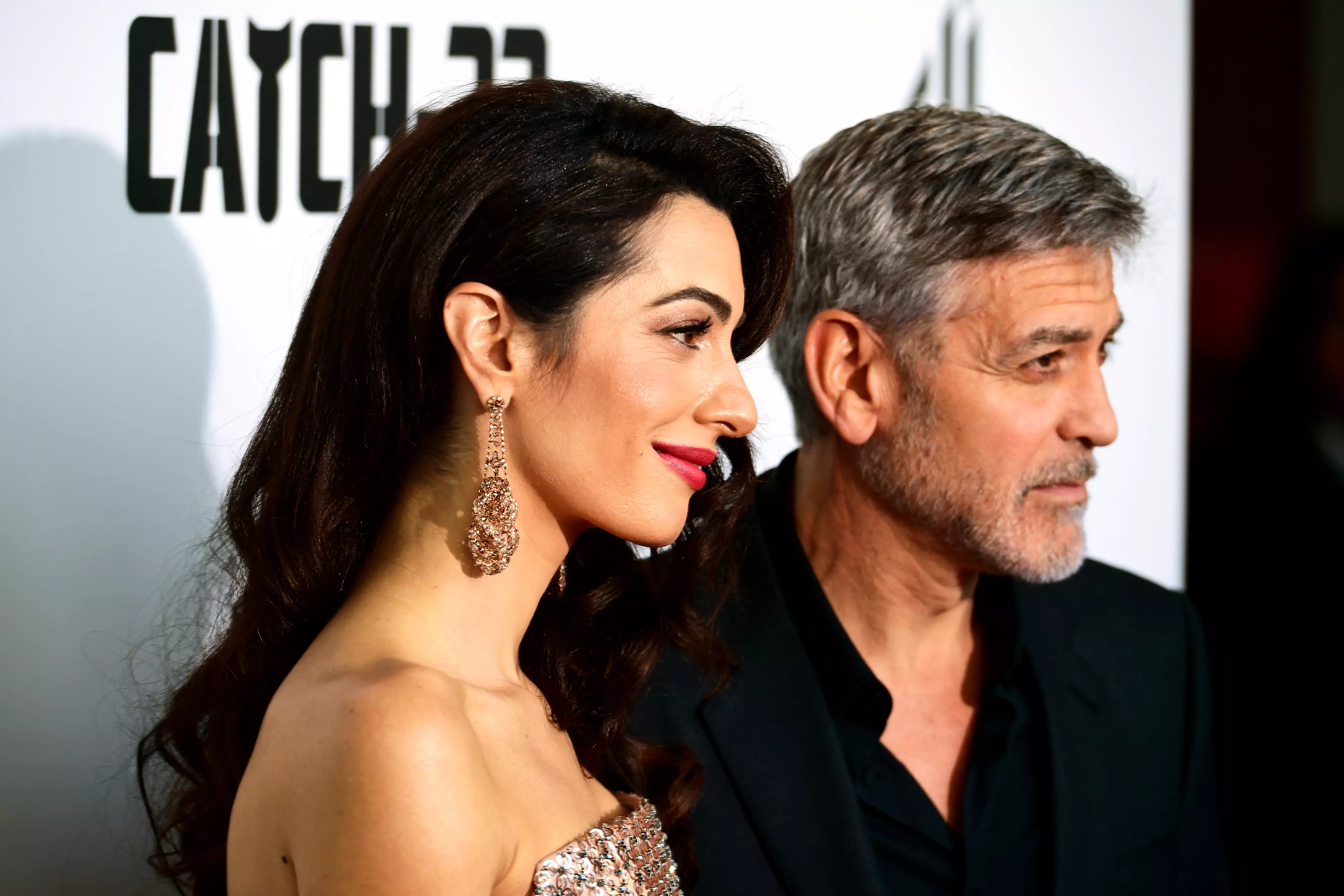 George Clooney with his wife Amal.