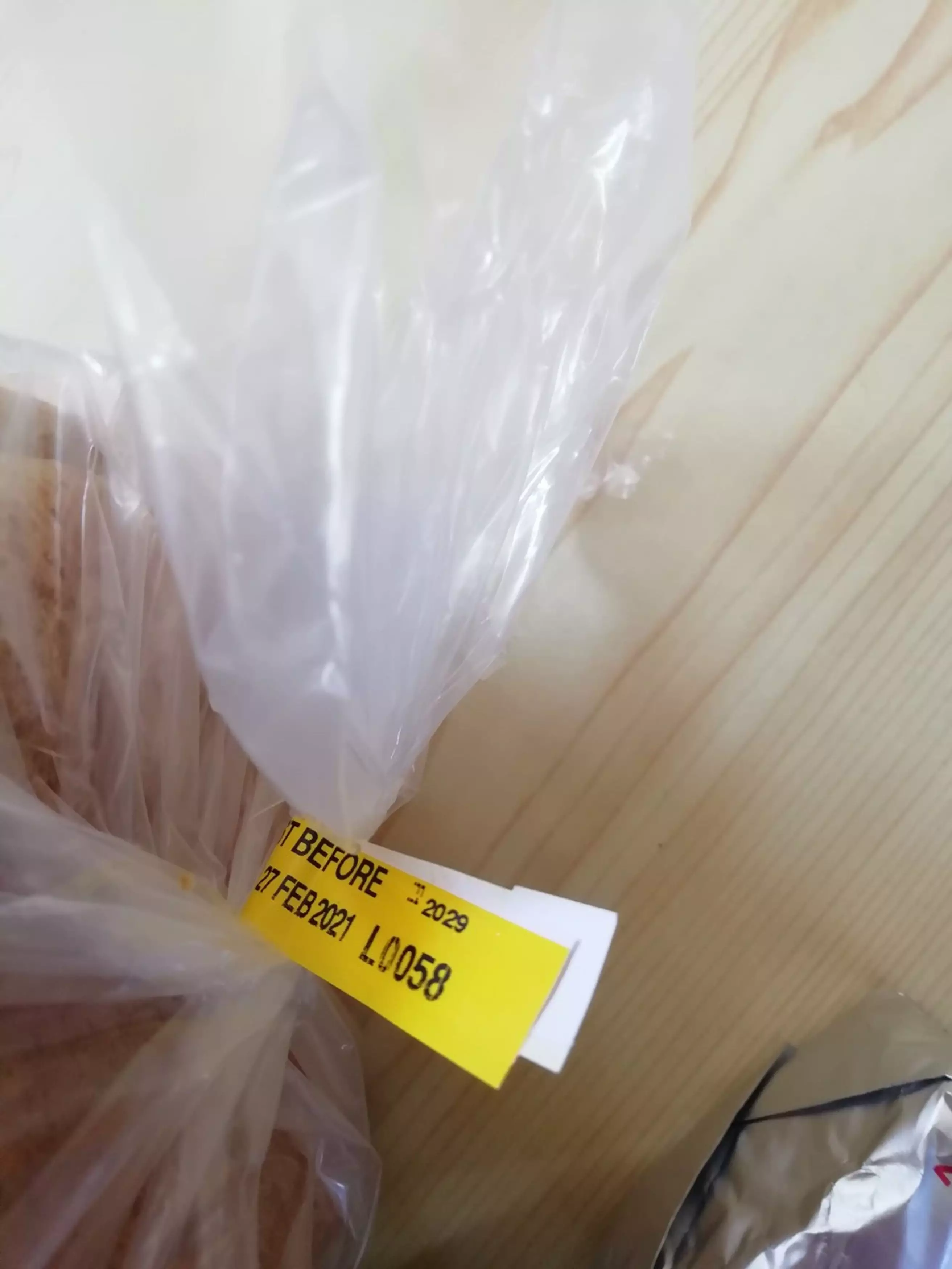 The bread had a sell-by-date of February 2020 (