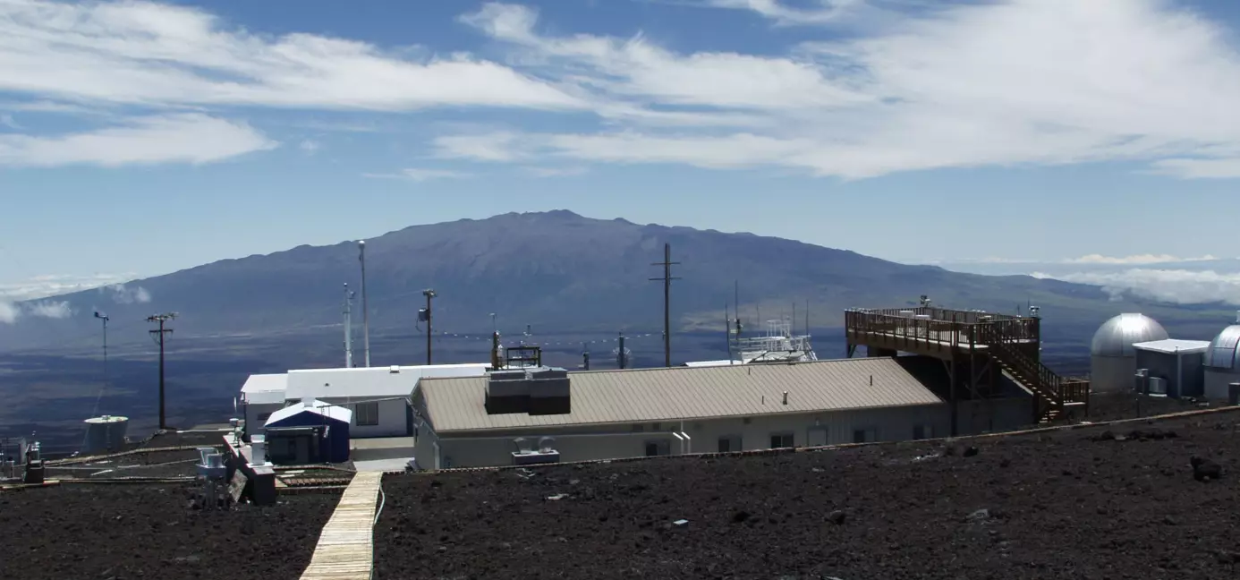The increased levels of CO2 were detected by sensors at the Mauna Loa Obervatory.