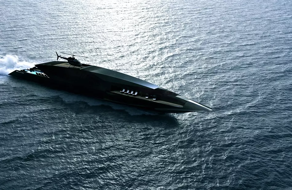 Look At How Sick This New Black Superyacht Is