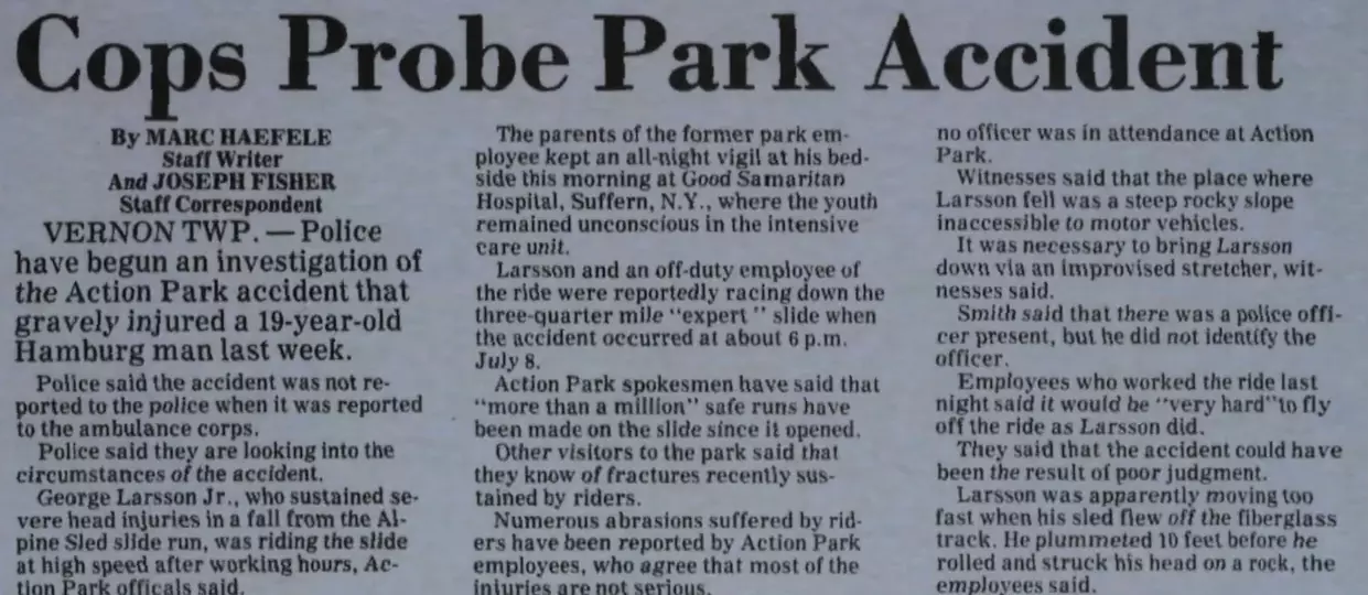 The first fatality at the park was a 19-year-old man.