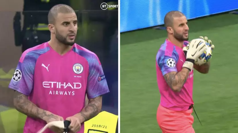 Kyle Walker Plays As Goalkeeper For Manchester City Against Atalanta 