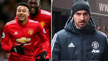 What Zlatan Ibrahimovic Did To Jesse Lingard While He Was Talking To Reporters 