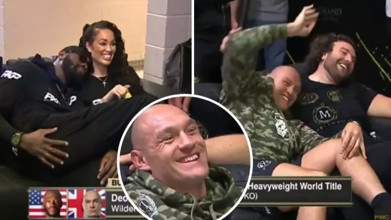 Tyson Fury Hilariously Mocks Deontay Wilder After Realising They Were Watching Each Other Backstage
