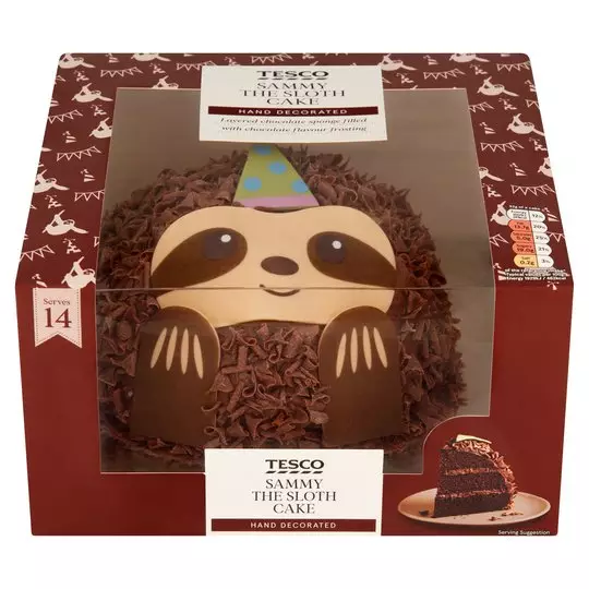 Tesco are also selling a Sammy The Sloth celebration cake (