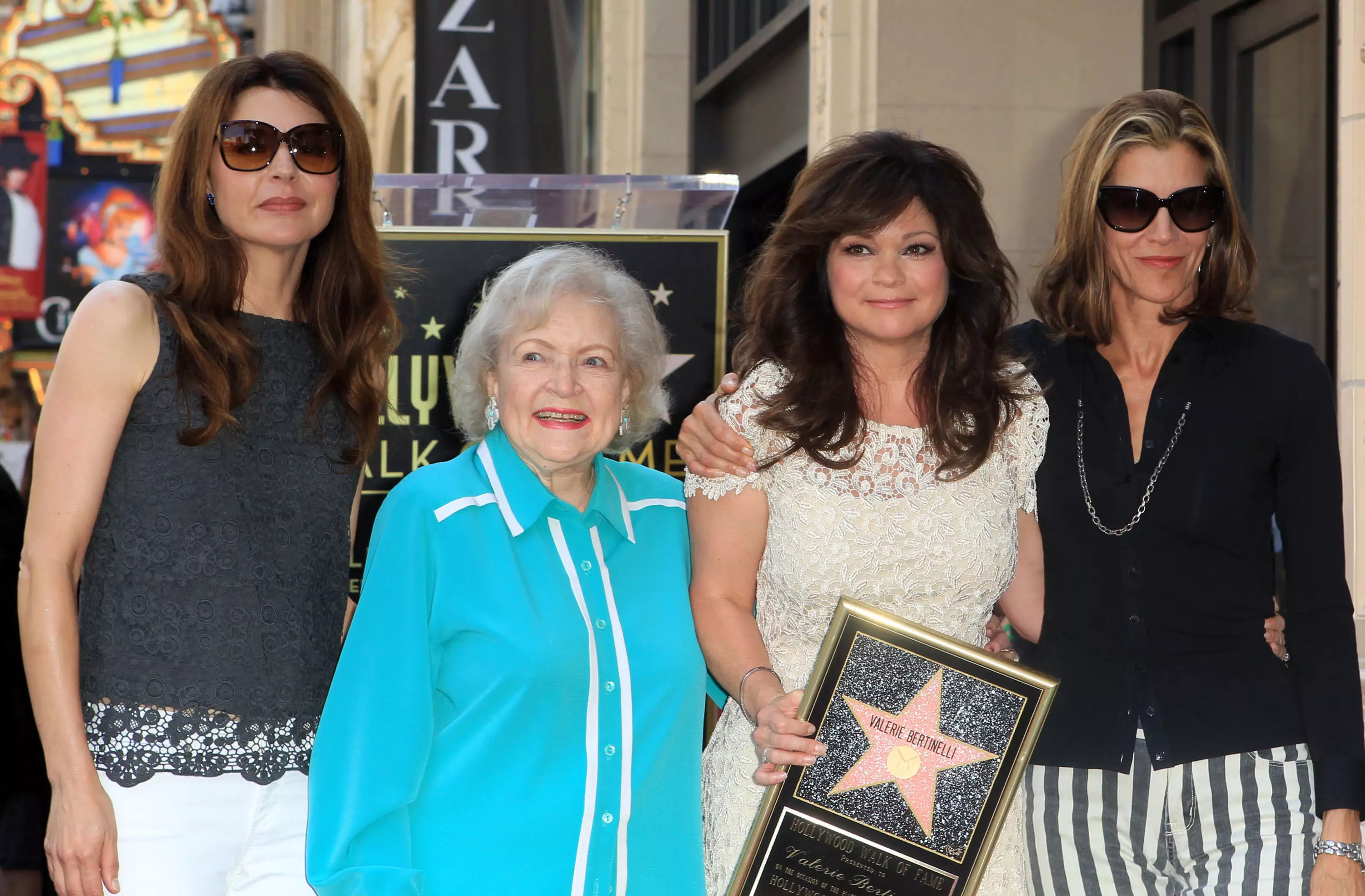 Betty White with Jane Leeves, Valerie Bertinelli and Wendie Malick.