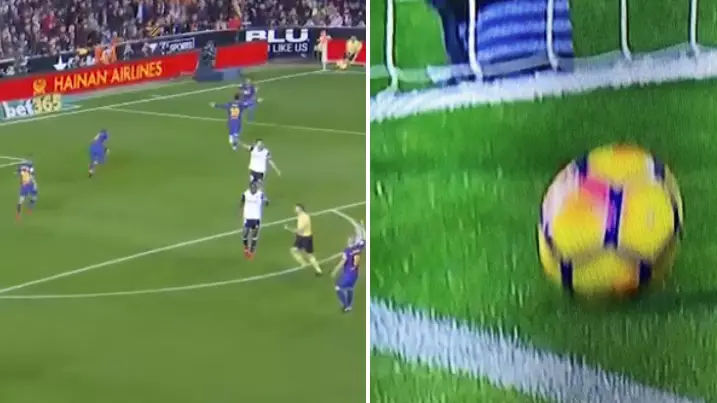 Watch: Lionel Messi Has Legitimate Goal Not Given Against Valencia