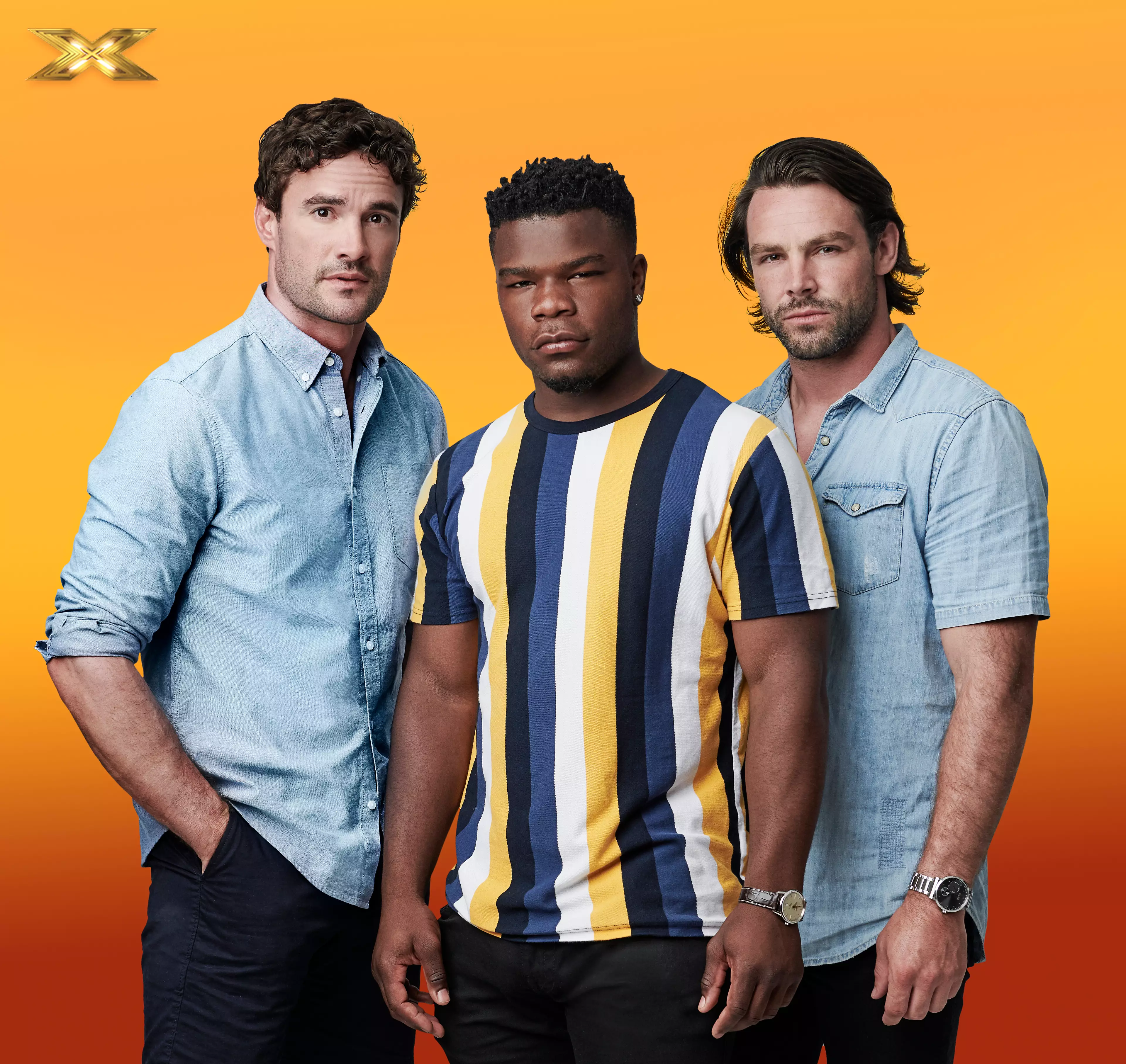 Rugby players Thom Evans, Levi Davis and Ben Foden.