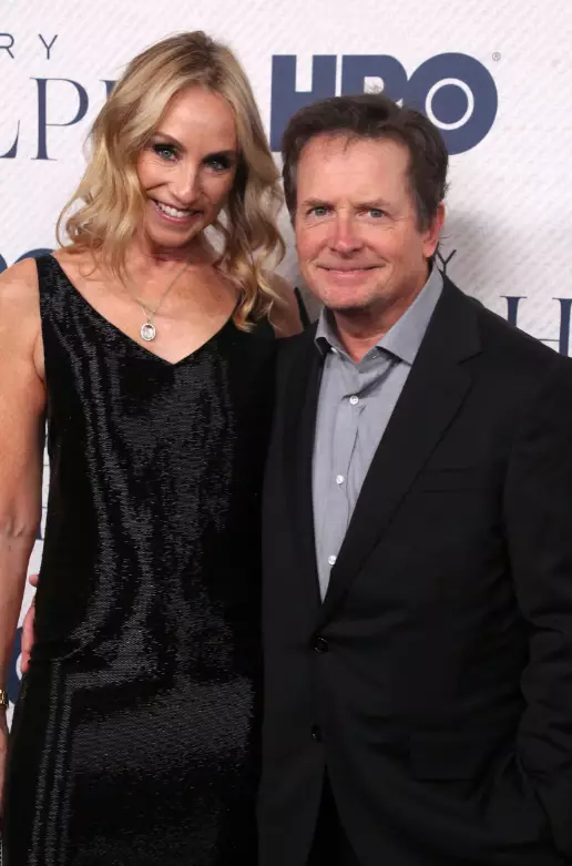 Michael J. Fox and wife Tracy Pollan.