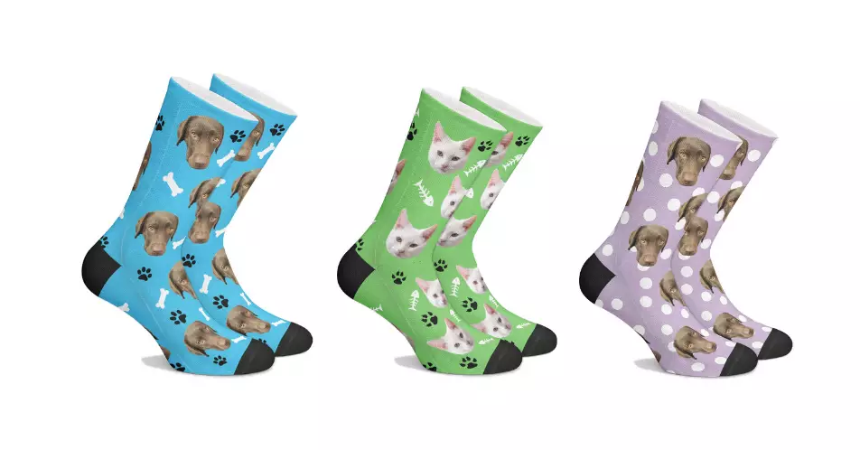 The cute socks come in a range of colours and patterns (