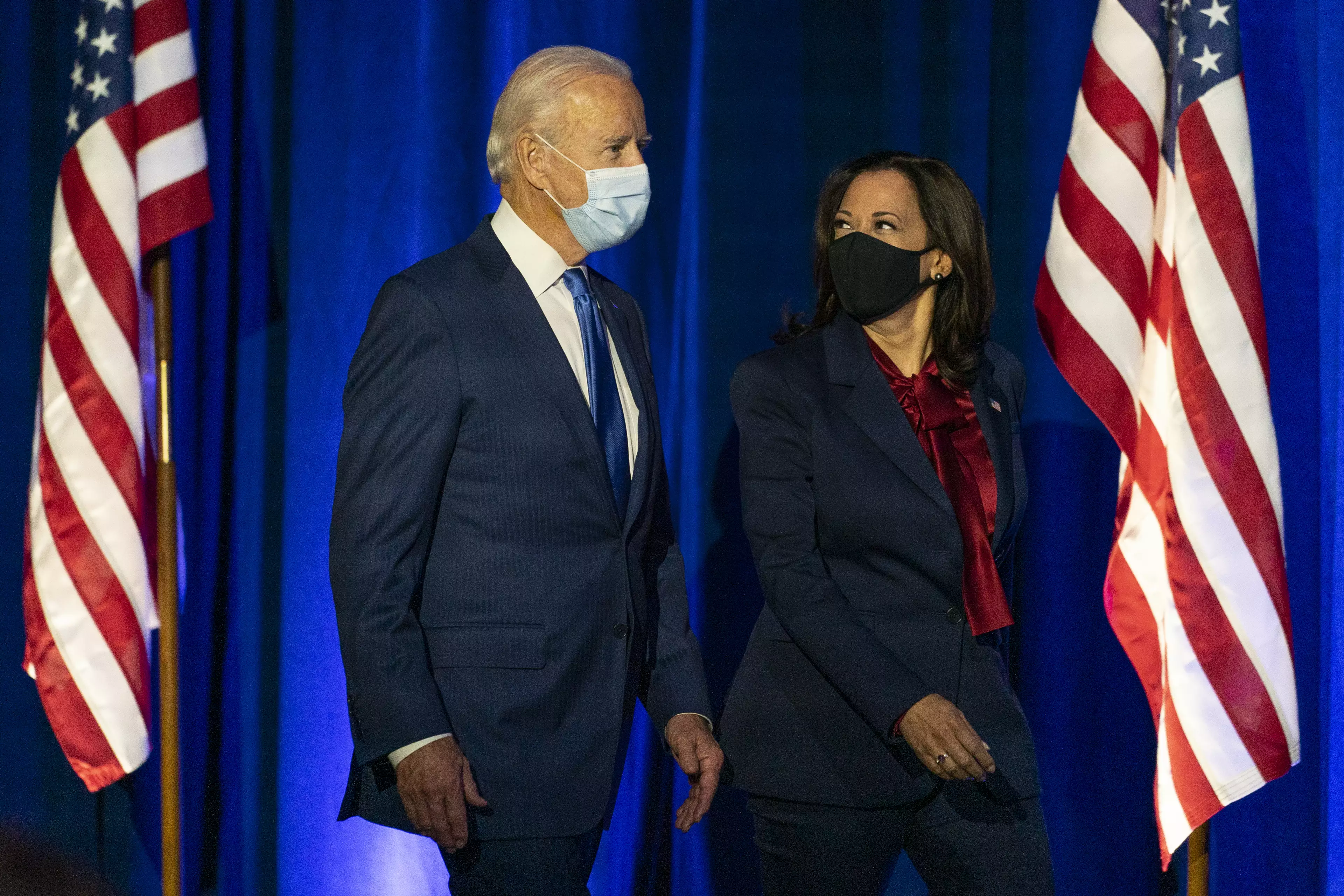 Joe Biden with vice president-elect Kamala Harris.