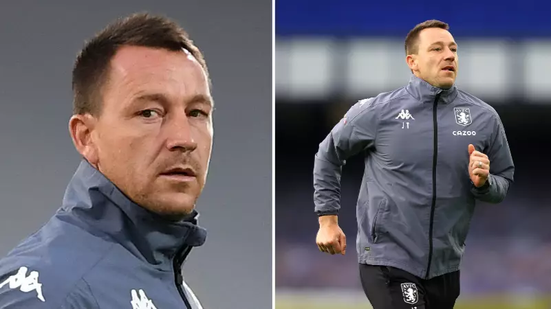 John Terry Holds Up Imaginary Trophy At Spurs Fans After They Mock Him On Sidelines 