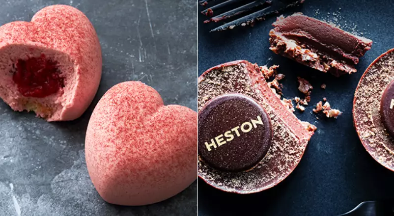 Waitrose's raspberry mousse hearts and Heston's cracking chocolate tarts.