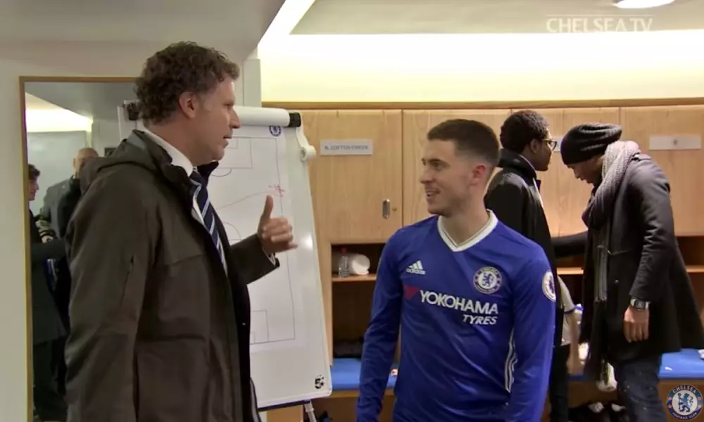 WATCH: Will Ferrell Meets Chelsea Team After Arsenal Victory