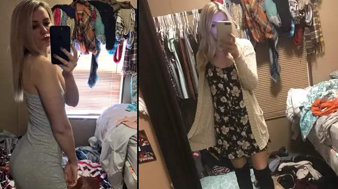 Girl Snaps Mirror Selfie But No One's Looking At Her