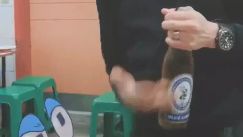 Man Impales Hand With Chopstick Attempting Viral Beer Opening Trick