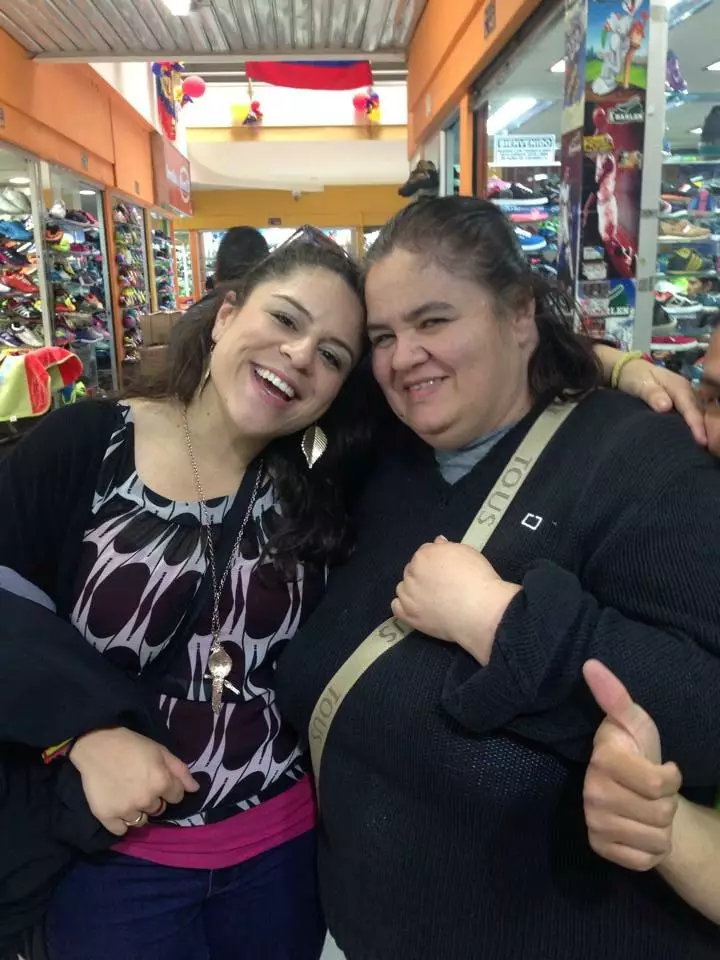 Mariela with her biological mother Maria Sanchez.