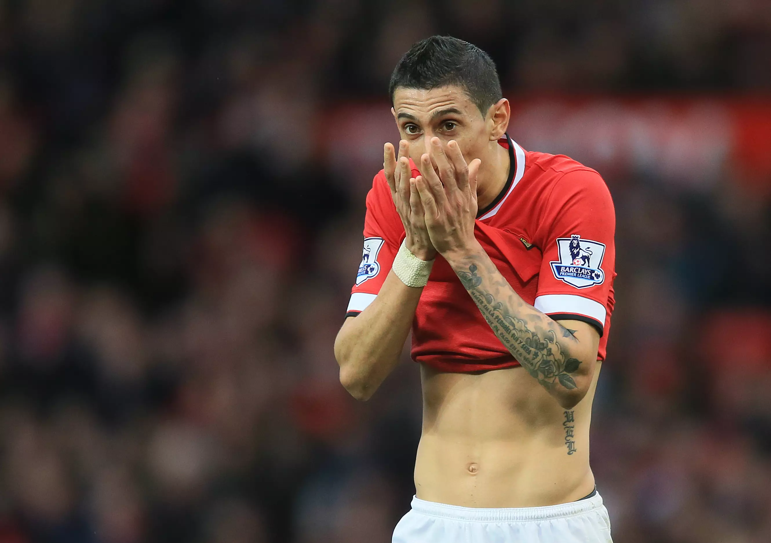 Things started well for Di Maria but by the end of the first season he was a peripheral figure. Image: PA Images
