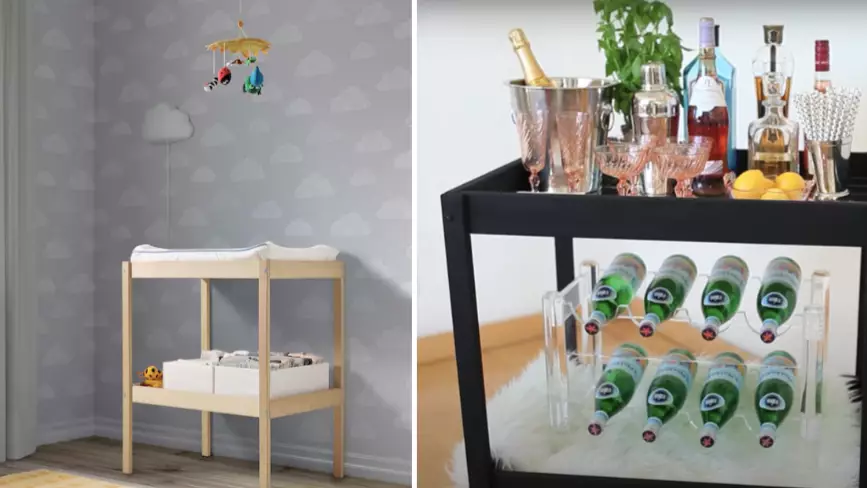 People Are Making This Ikea Changing Table To Make Drinks Trolleys And It's Genius
