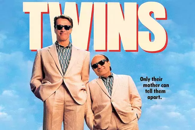 Arnold Schwarzenegger and Danny DeVito in Twins.