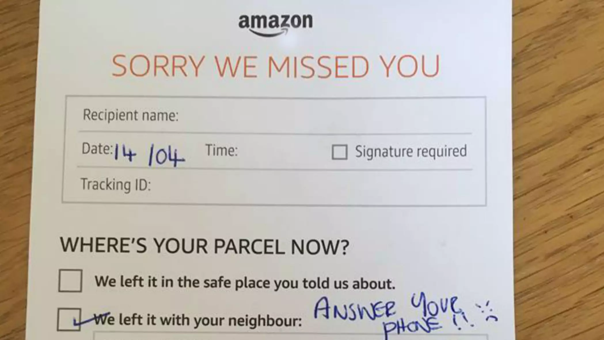 Family Left 'Fearful Of Opening The Door' After Amazon Driver's 'Angry Face' Note 