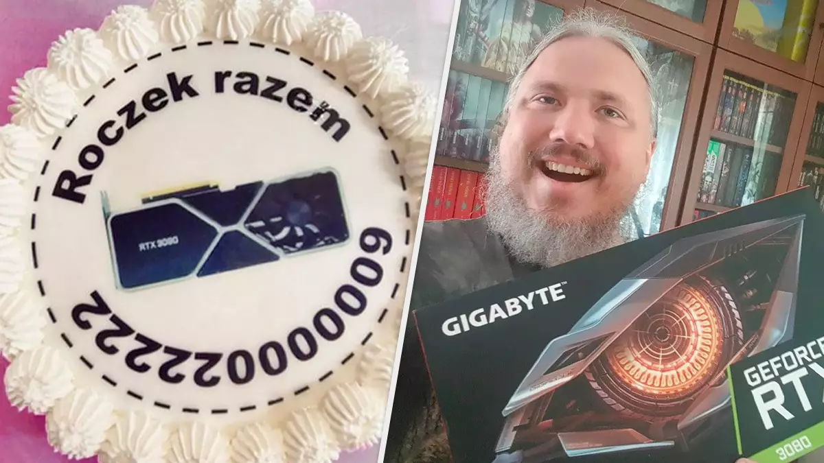 Gamer Celebrates One Year Waiting For RTX 3080 By Sending Retailer A Cake