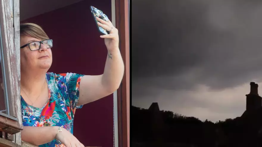 Terrifying Moment Woman Is Hit By Lightning As She Films A Storm On Her Phone