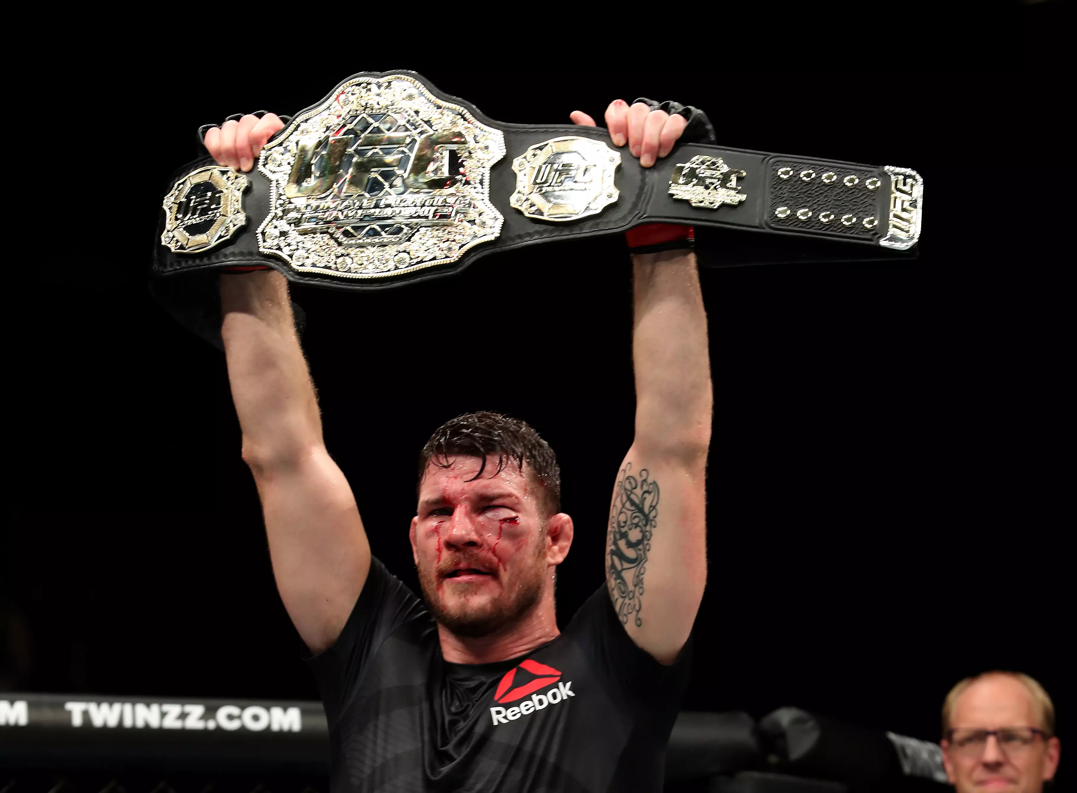 Bisping following his successful defence against Dan Henderson. Image: PA