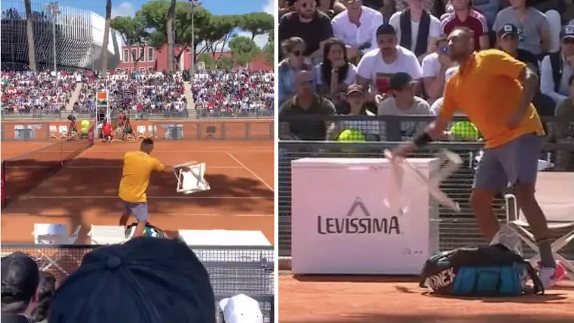 Nick Kyrgios Kicked Out Of Italian Open After Launching Chair Across Court