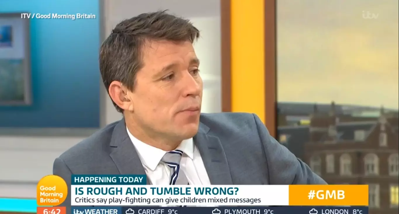 Ben Shephard says his kids love play-fighting with him.