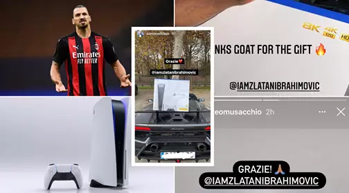 Zlatan Ibrahimovic Gifts AC Milan Teammates A PlayStation 5 On Launch Day