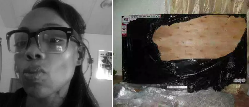 Woman Gutted When She Bought Wood Instead Of A Flat Screen Telly