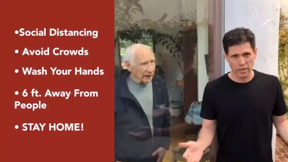 Mel Brooks and his son shared a PSA on preventing the spread of coronavirus.