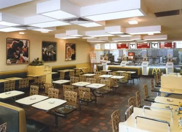 This is how the McDonald's restaurants looked back in the day.