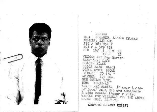 Lester Eubanks' death row ID (
