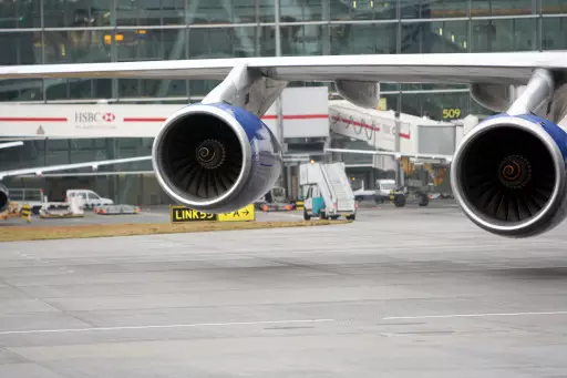 Generic picture of plane's engines.