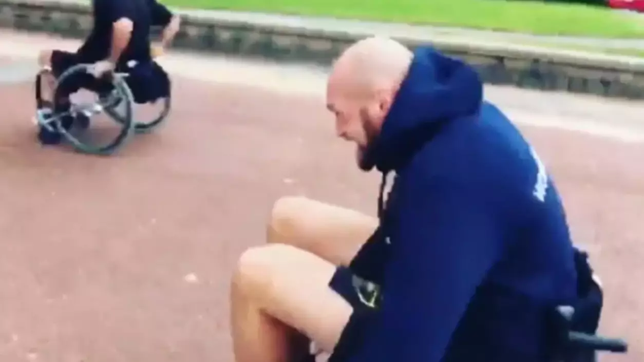 Tyson Fury Proves His Fitness Levels Are Through The Roof After 11-Kilometre Wheelchair Race