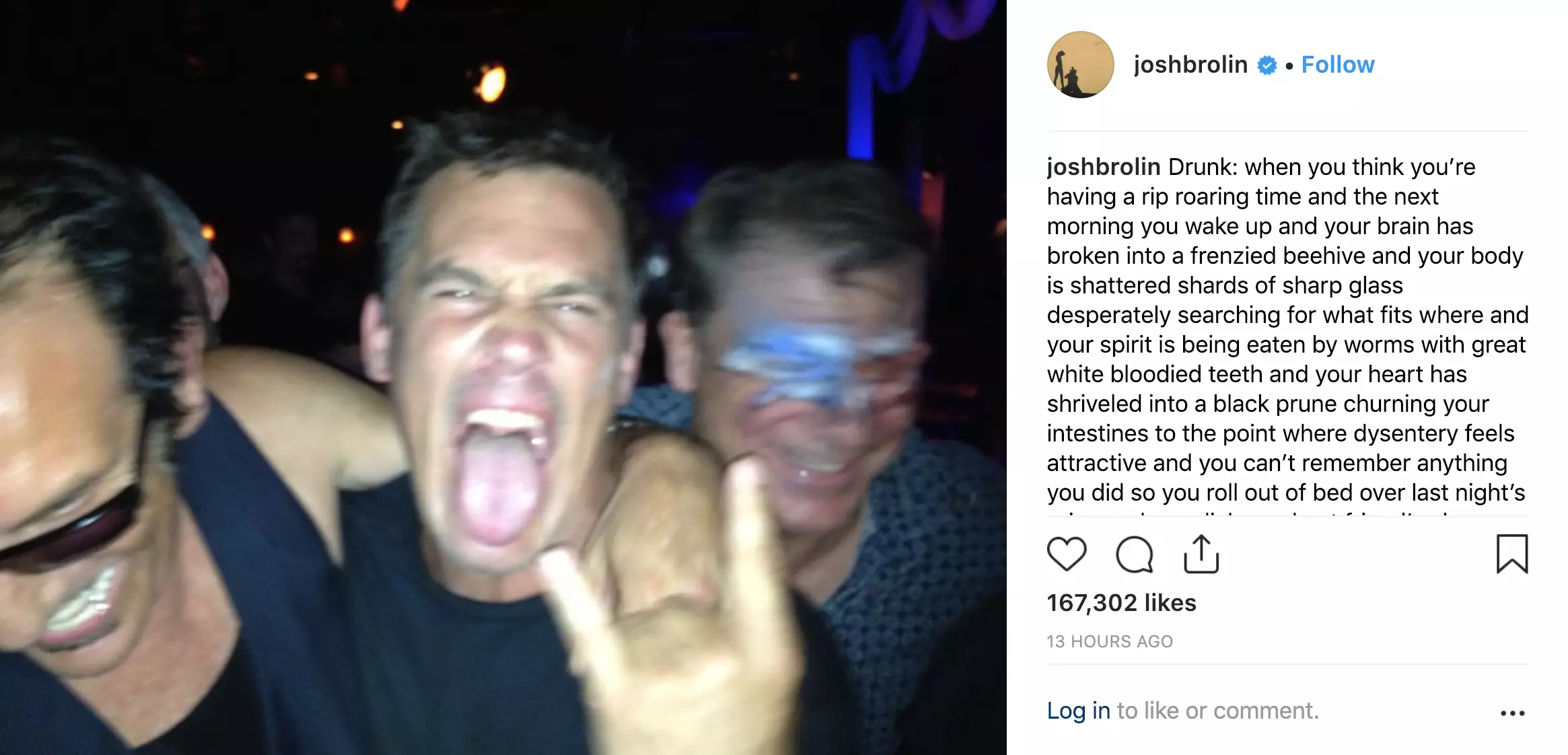 Josh Brolin opens up about his heavy drinking days.