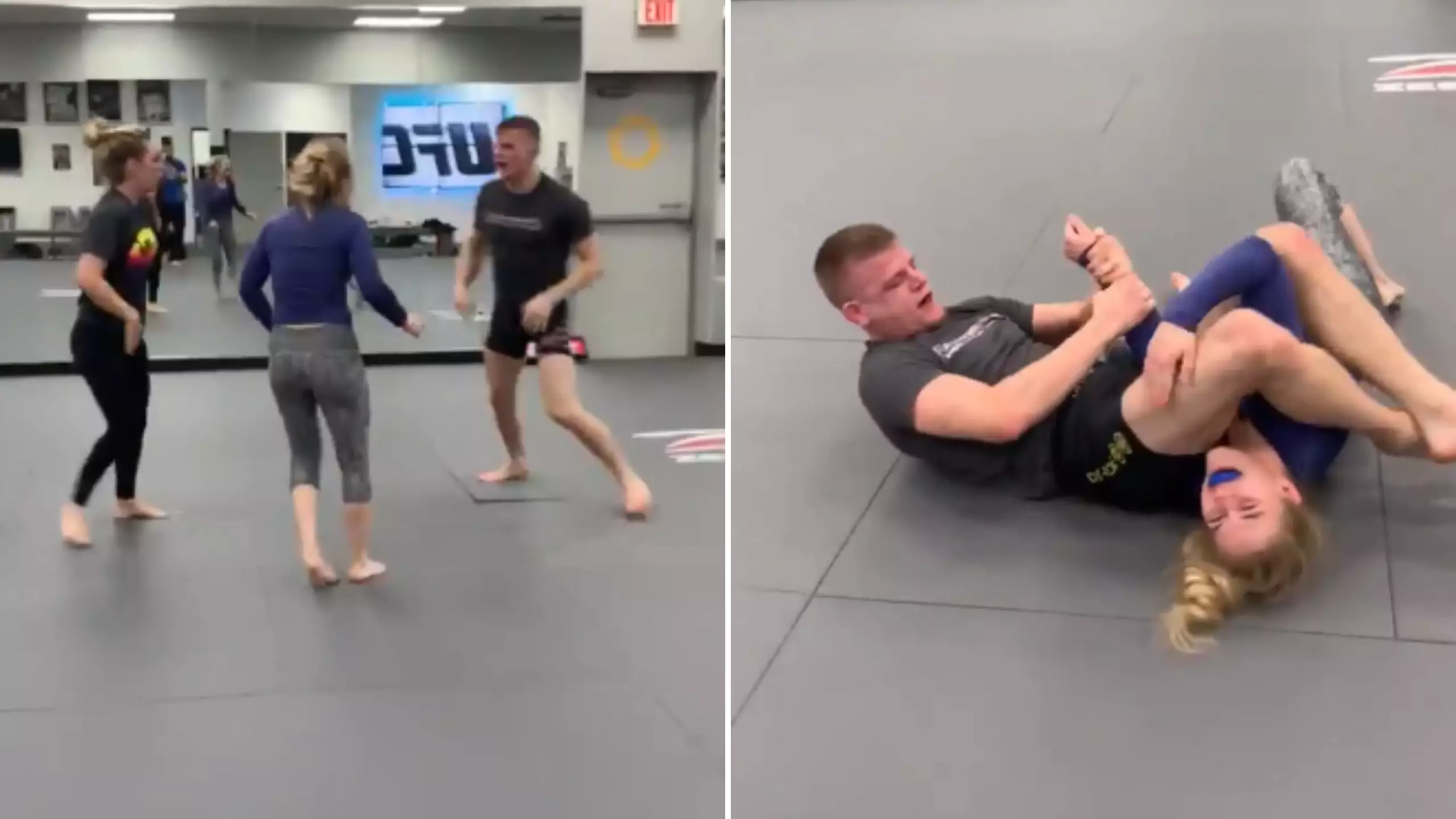UFC Fighter Grant Dawson Takes On Two Female Fighters In Grappling Contest And Wins