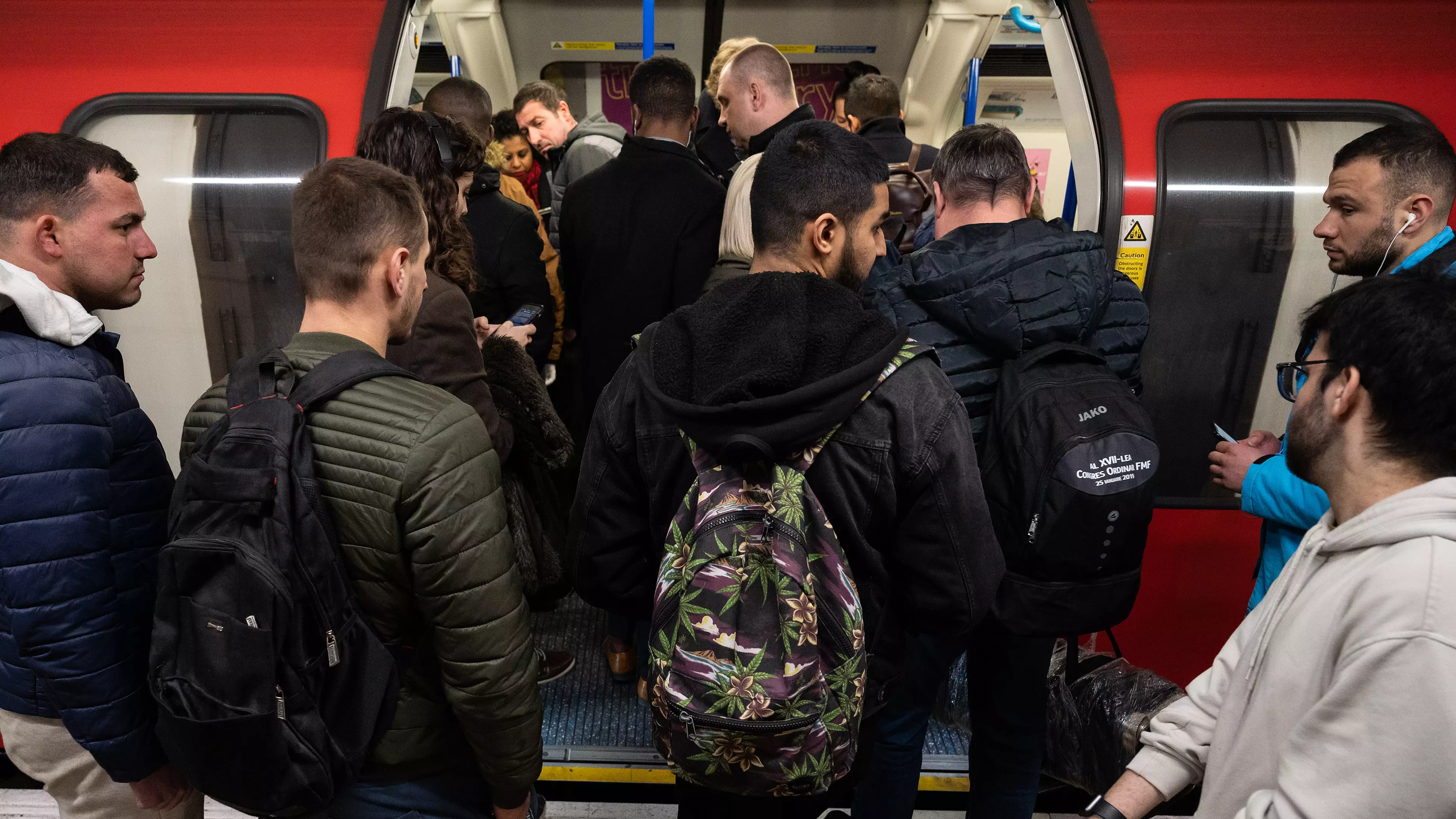 Commuters Cram Together On Tubes And Trains Despite Coronavirus Warnings
