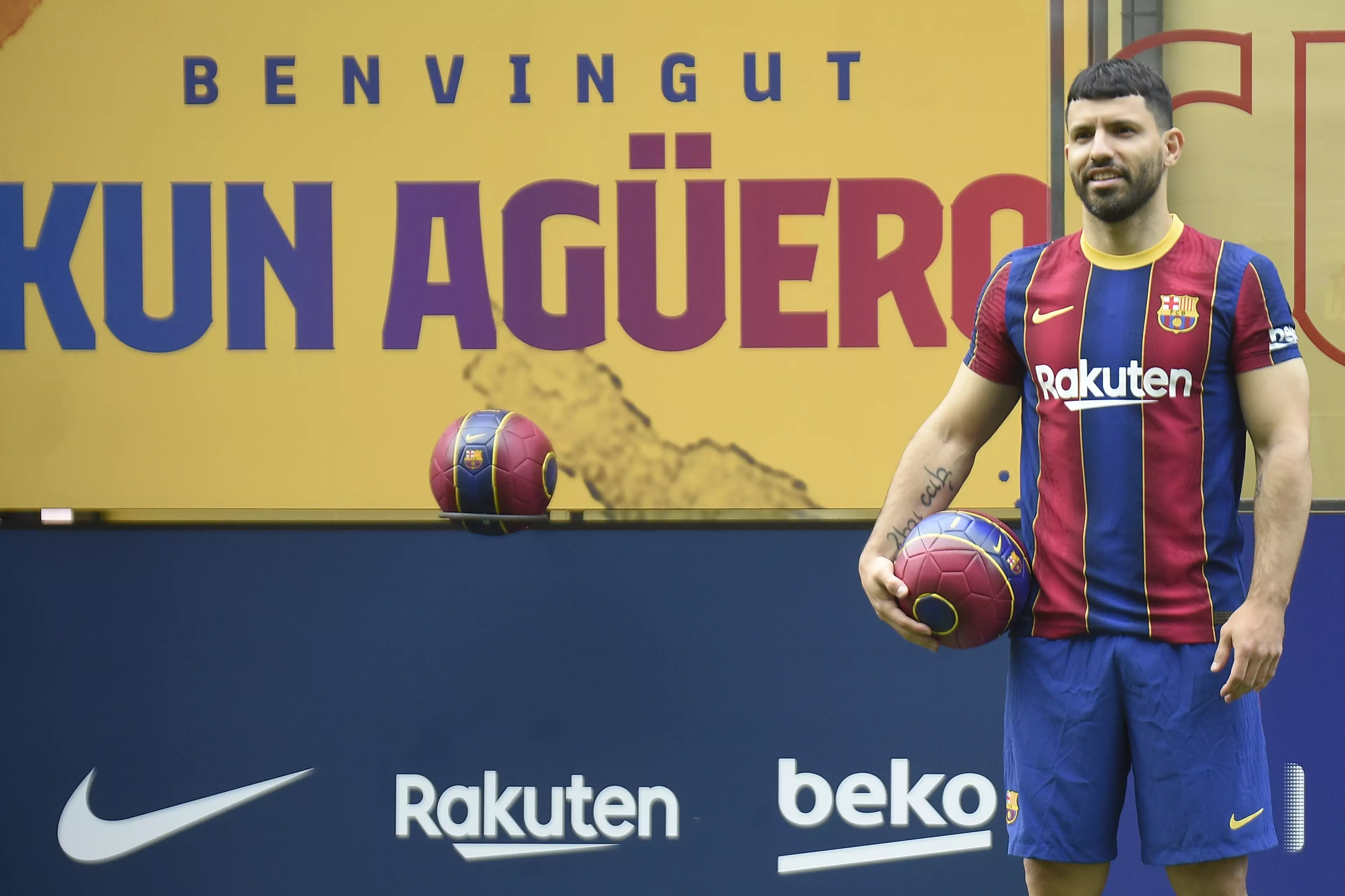 Aguero signed for Barcelona when his deal expired at Manchester City. Image: PA Images
