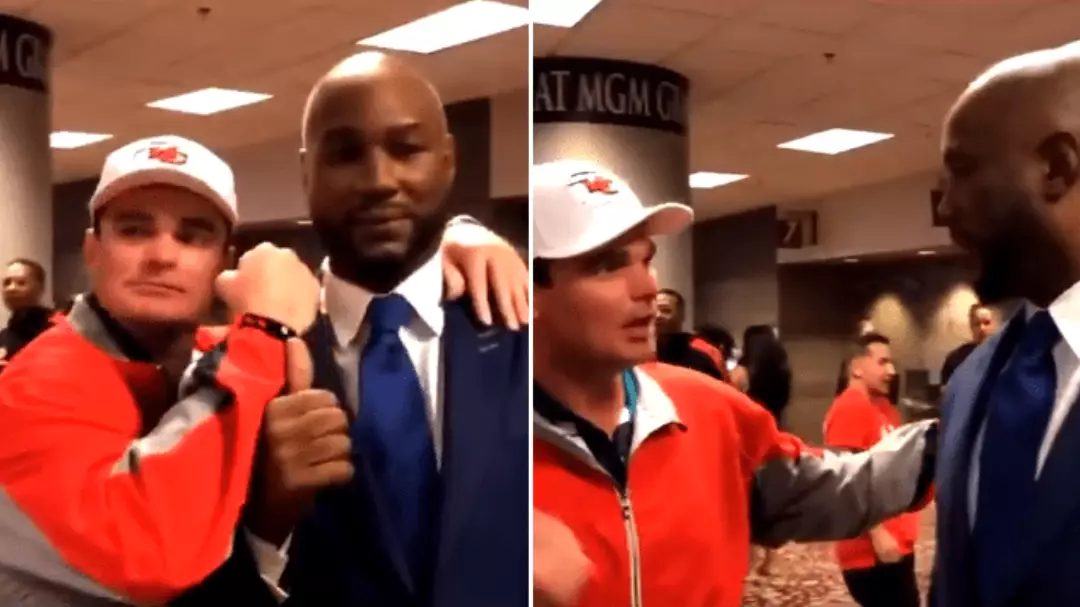 Lennox Lewis Pushes Fan For Putting His Fist In His Face